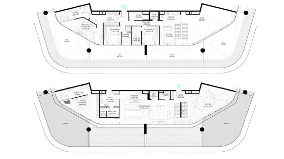 Duplex floor plan, 4 bedrooms in building Tower D of Brabus Island in Al Seef, Abu Dhabi, UAE №597417, Brabus Island No. 11016 (2D)